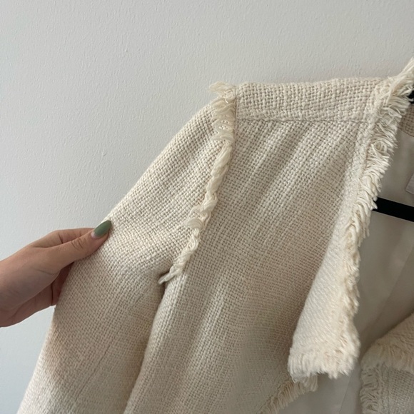 Club Monoco Fringe Tweed Cream Jacket - Picture 3 of 8